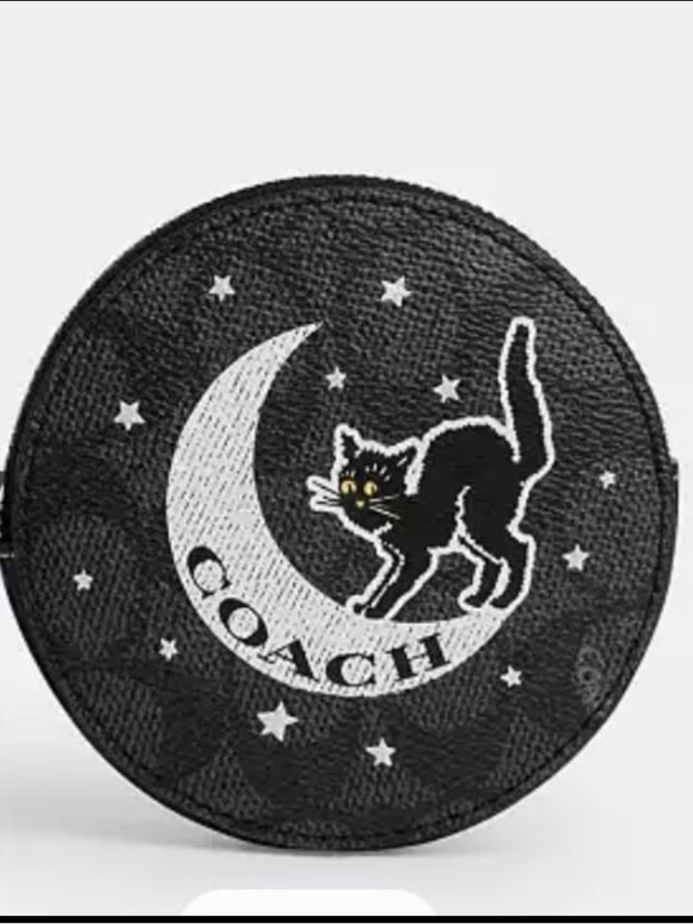 Coach Coin Case In Signature Canvas With Halloween Graphic